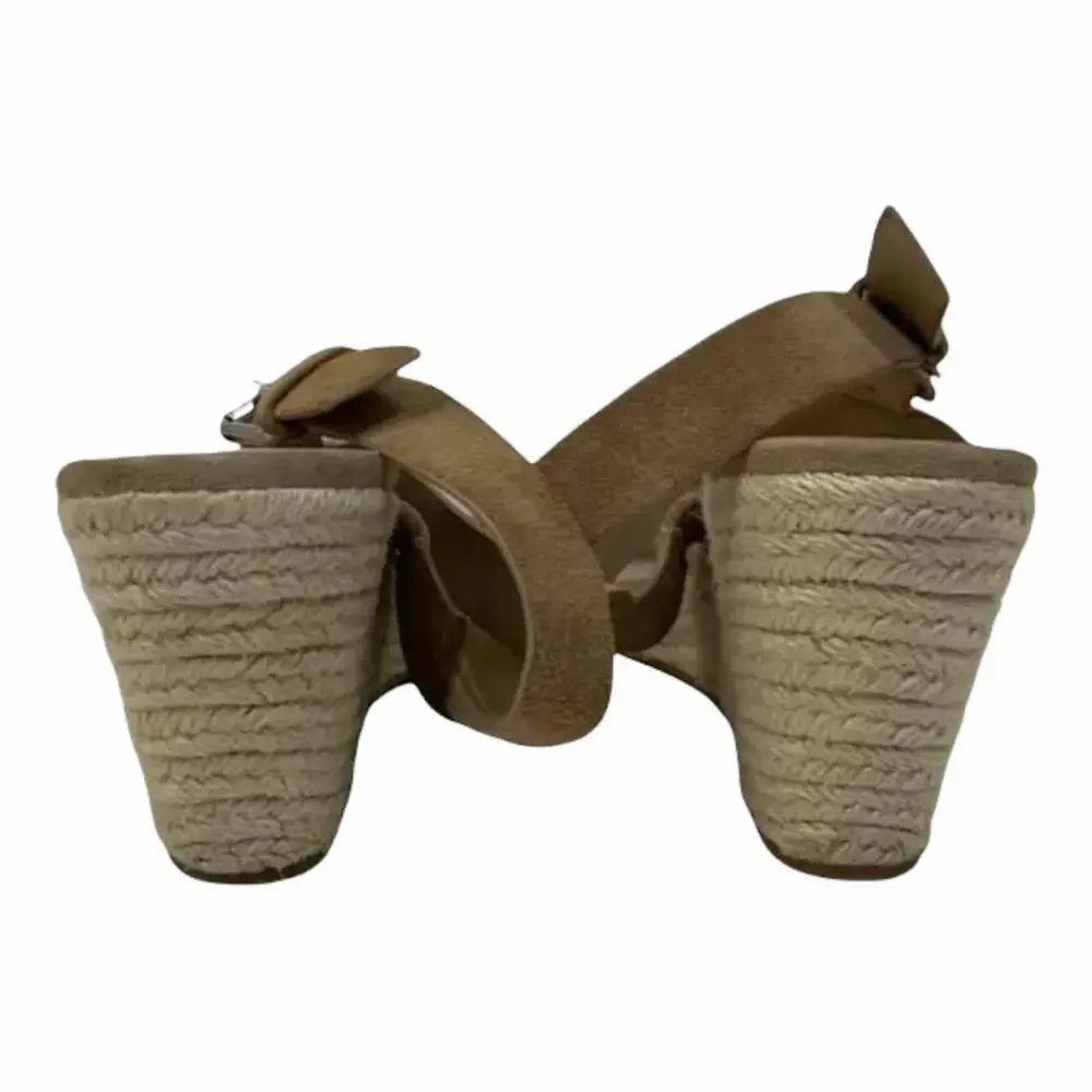 Via Spiga Iris Espadrille‎ Suede Wedge Heel Tan Size 9